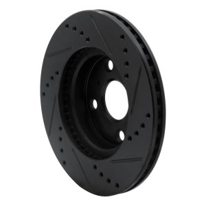 Scion IQ Brake Rotor (1) - Front Left - R1 Concepts - Drilled & Slotted - Black - `06-`19